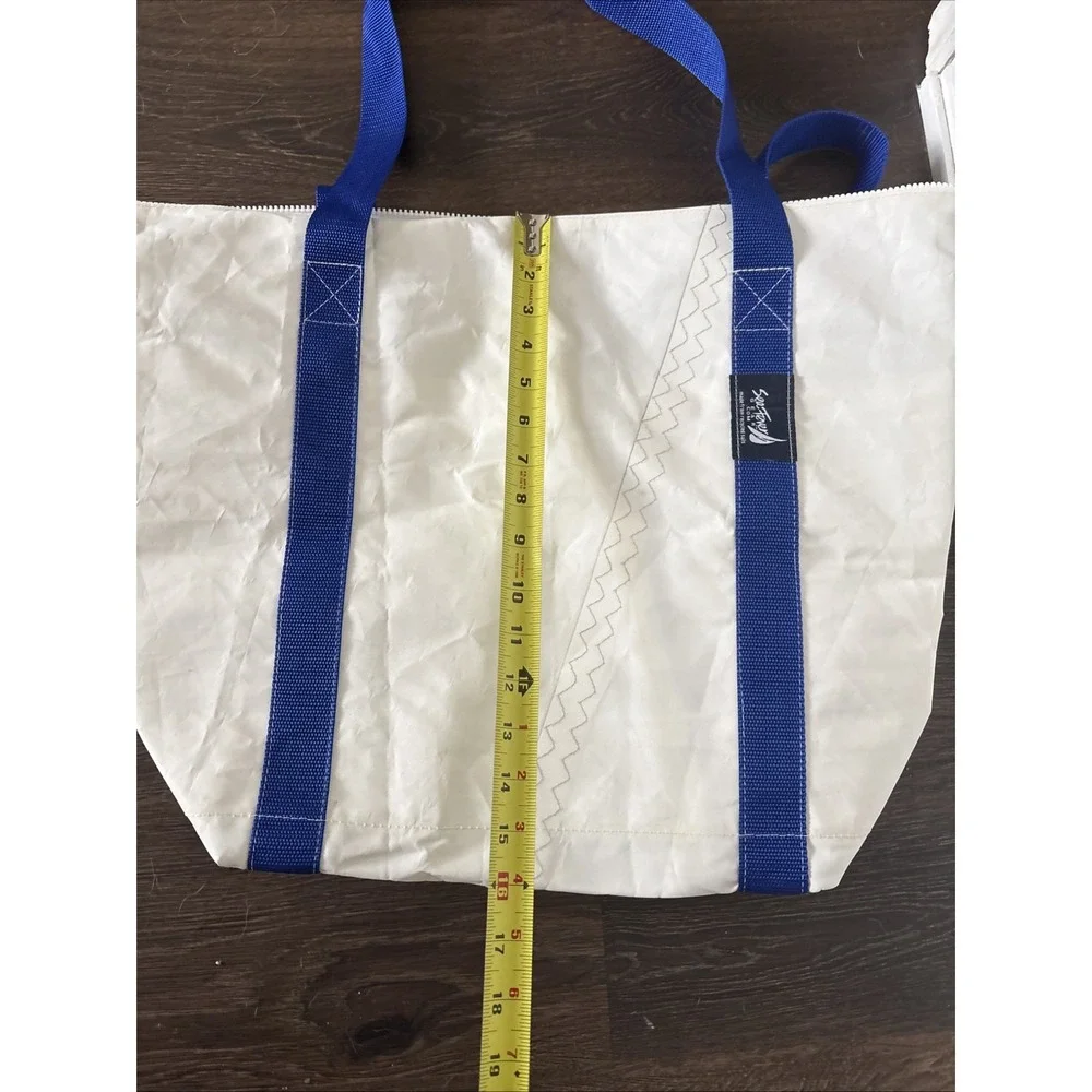 Sea Fever Gear Recycled Sailcloth Tote Bag Cape Cod Nautical Sailing Beach MINT